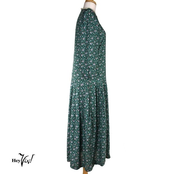 Vintage Jane Schaffhausen Belle France Cotton Print Dress W 32" size 8 - Hey Viv - Picture 3 of 6